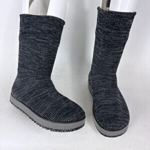 Merrell Juno Knit Pull-On Snow Boots Women's 5.5 Gray Charcoal Fleece Lined